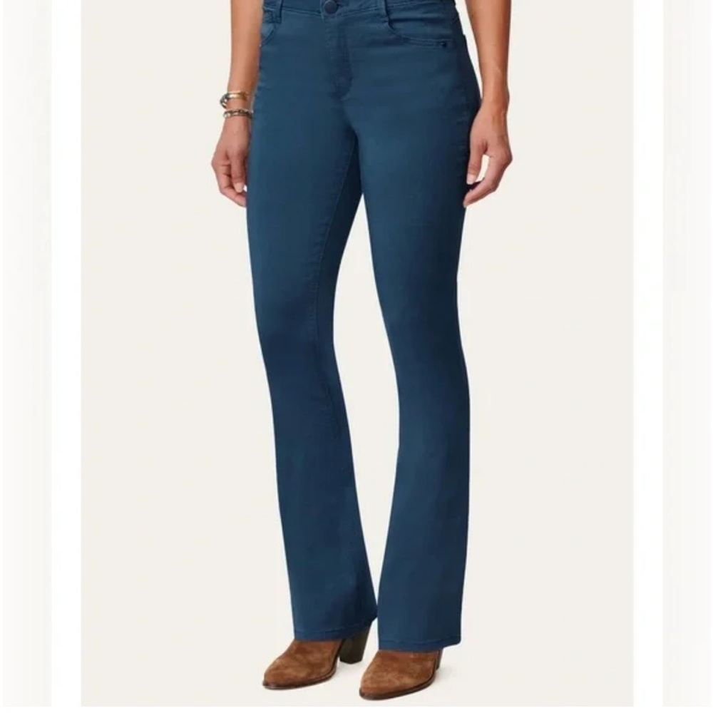NWT Democracy Ab Solution Teal Itty Bitty Boot Jeans Size 16 - Picture 2 of 6